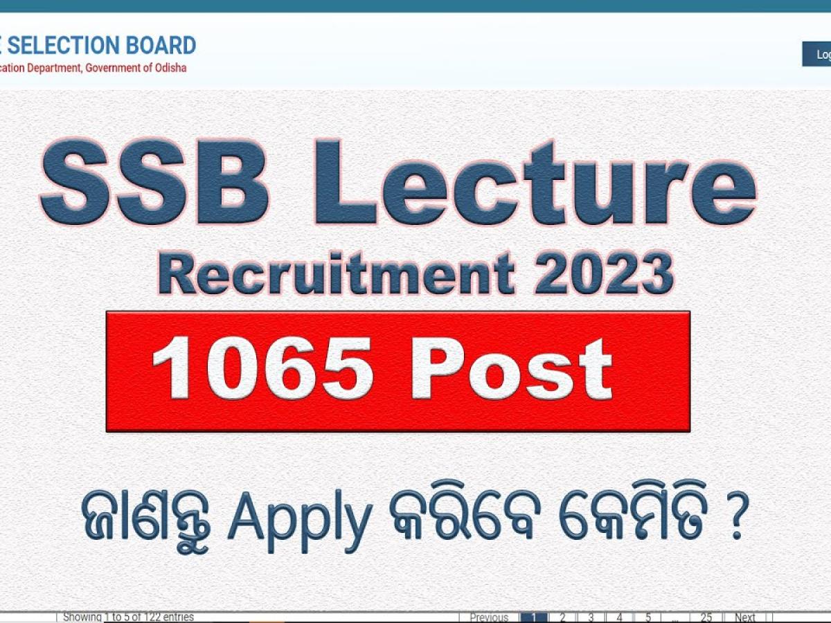 SSB-Odisha-Lecturer-recruitment-2023-For-1065-Posts,-Apply-Online-Now